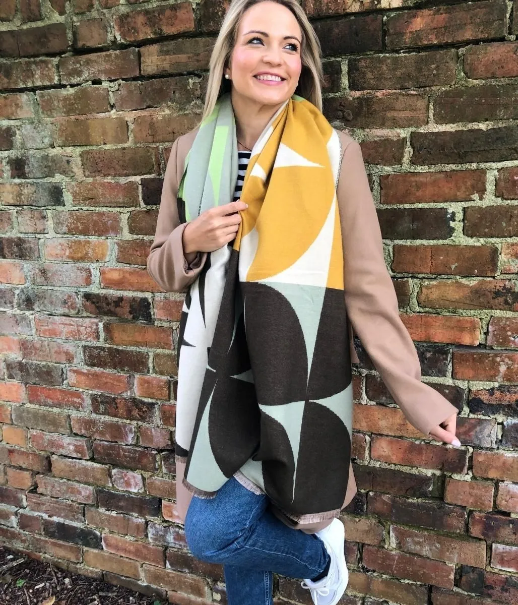 Green Melody Retro Cashmere Blend Scarf