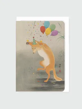 Greeting Card - Party Fox