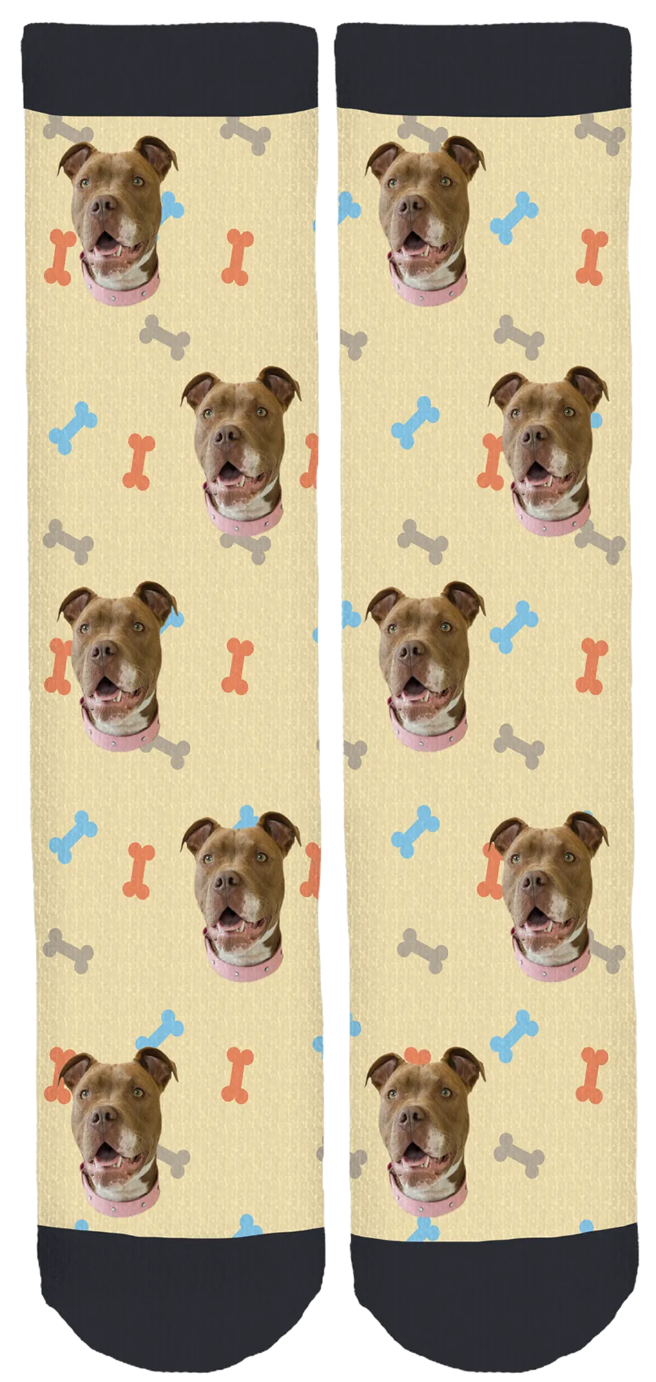 Hazel the Pitbull Crew Socks