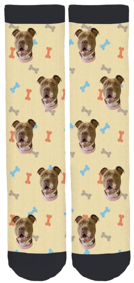 Hazel the Pitbull Crew Socks