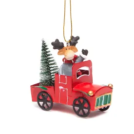 Heaven Sends Moose in Car Hanging Christmas Decoration