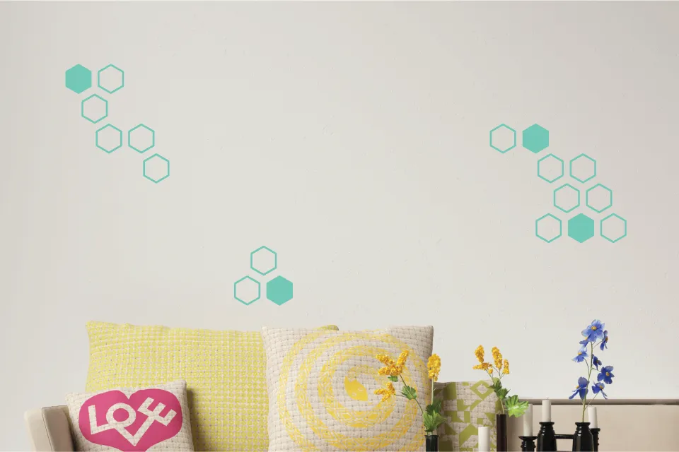 Hexagon Wall Decal