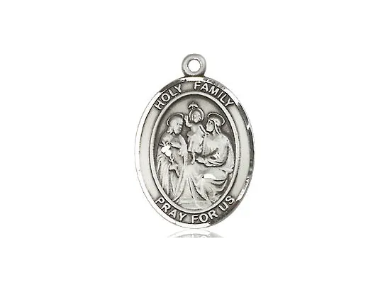 Holy Family Silver Pendant With Chain Religious