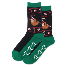 Hot Sox Womens Christmas Sloth Non Skid Sock