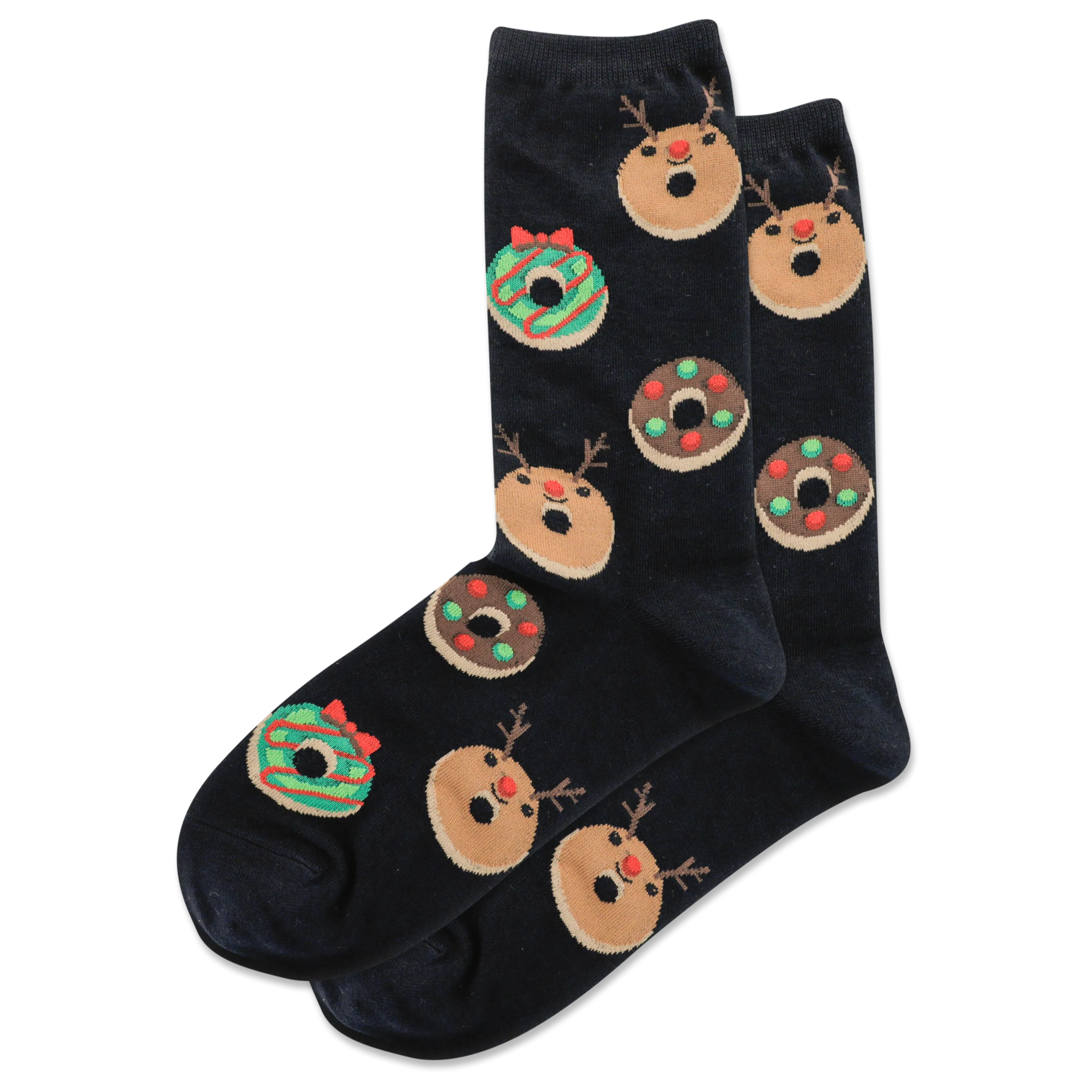 HOTSOX Women's Christmas Donut Crew Socks