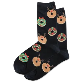 HOTSOX Women's Christmas Donut Crew Socks