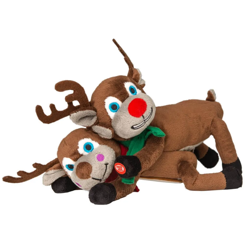 Animated Christmas Reindeer Plush Toy with Humping Action