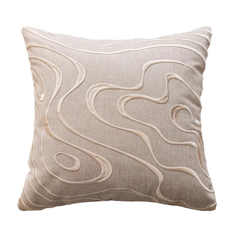 Japanese Cloud Beige Throw Cushion Set