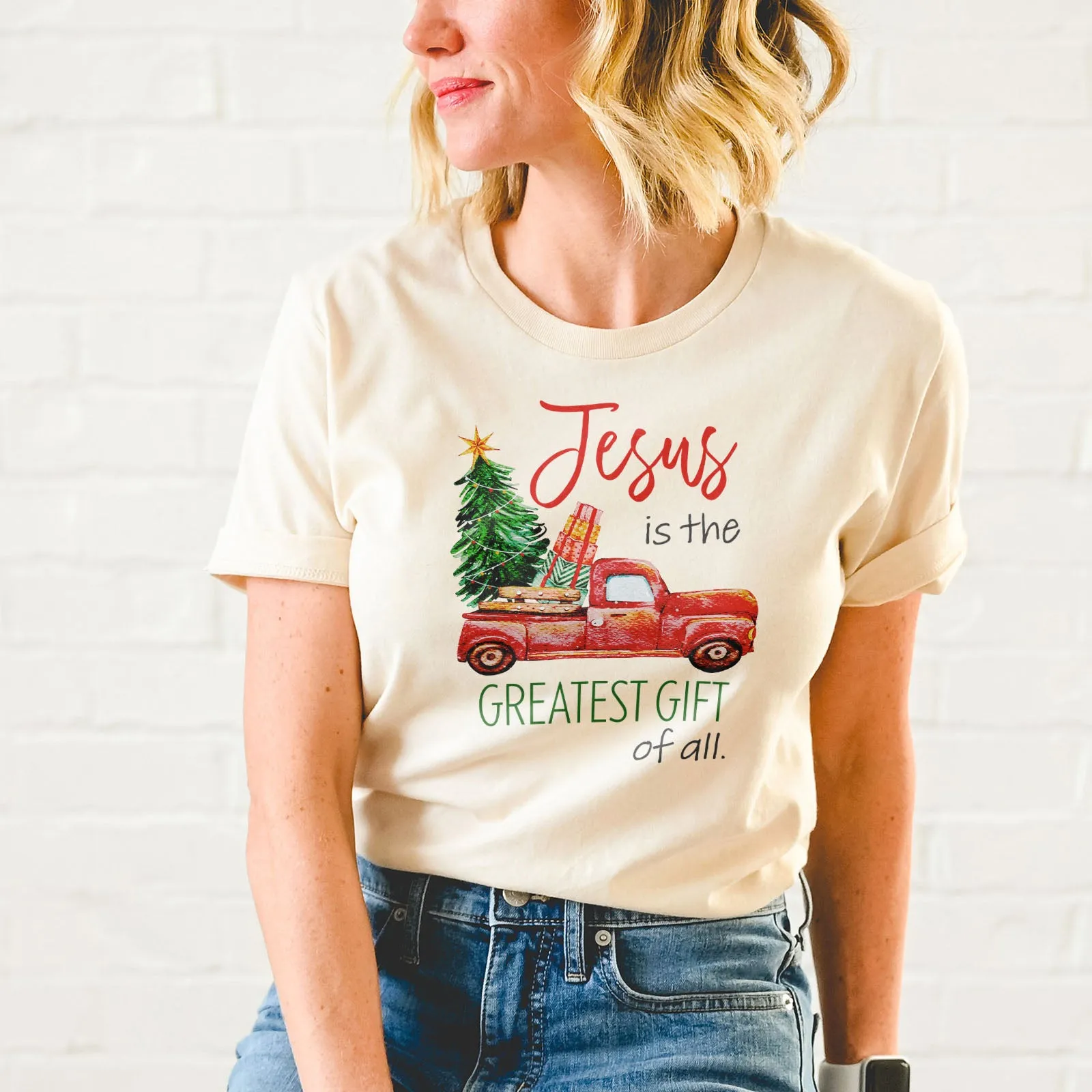 Jesus Is The Greatest Gift Red truck Tee