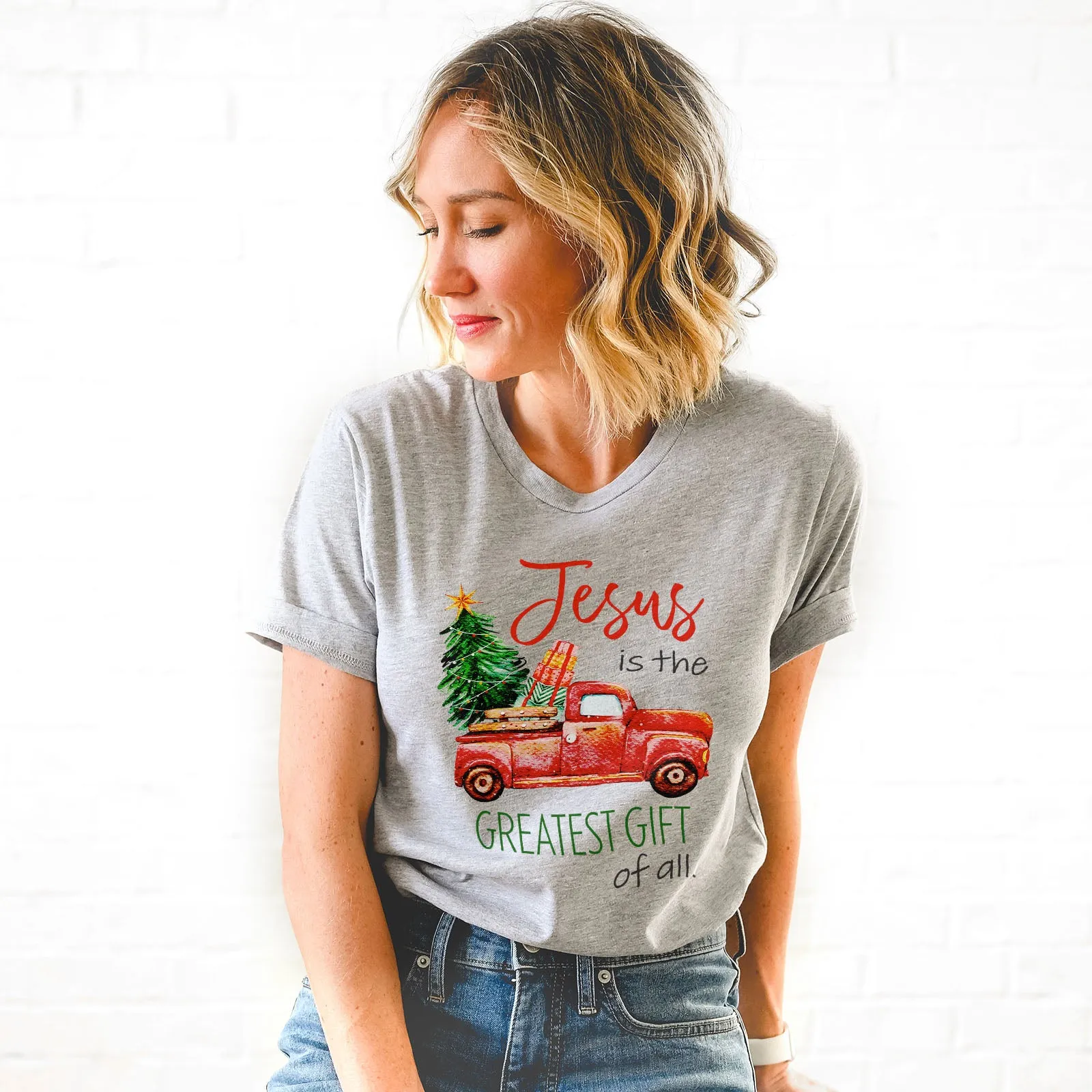 Jesus Is The Greatest Gift Red truck Tee