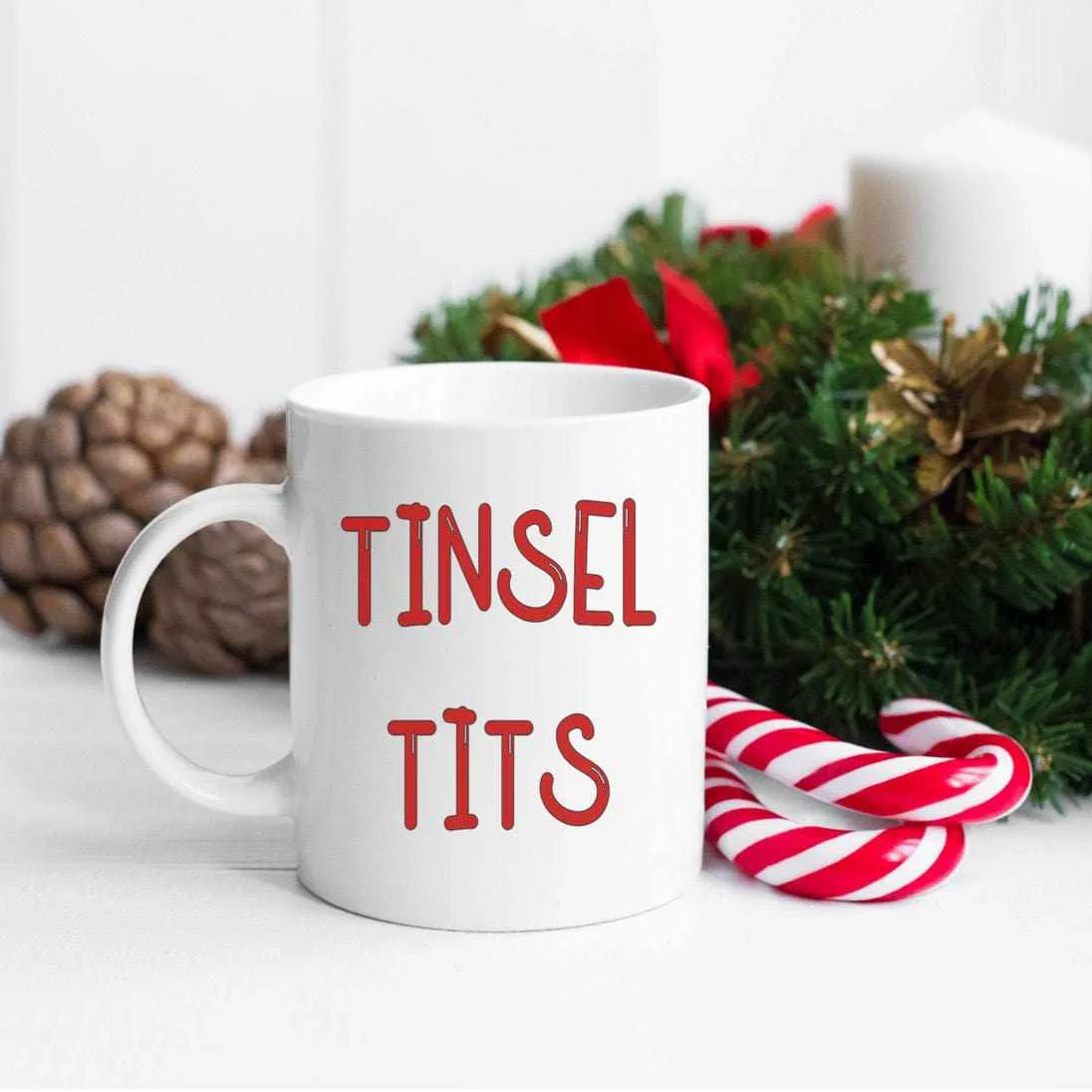 Jingle Balls Tinsel Tits Christmas Mug