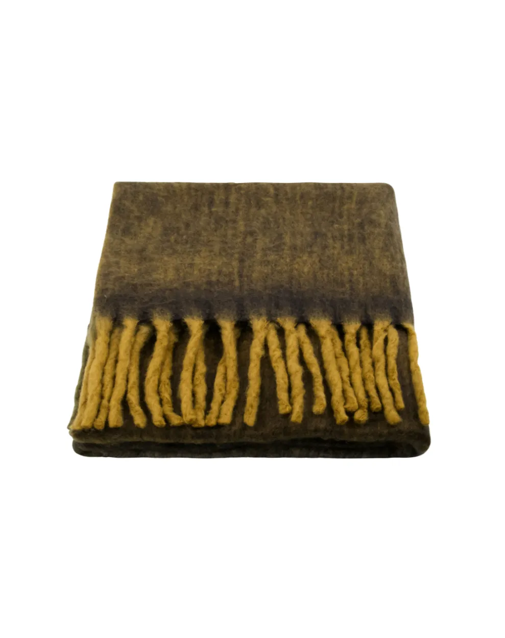 Kama Mustard and Grey Throw