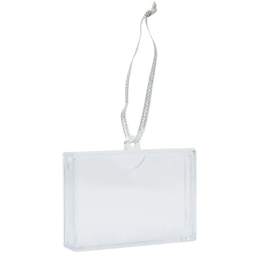 L4 Blank Insert Photo Snow Frame with Hanger - 70 x 45mm (2.7 x 1.7 inch) - Pack of 6