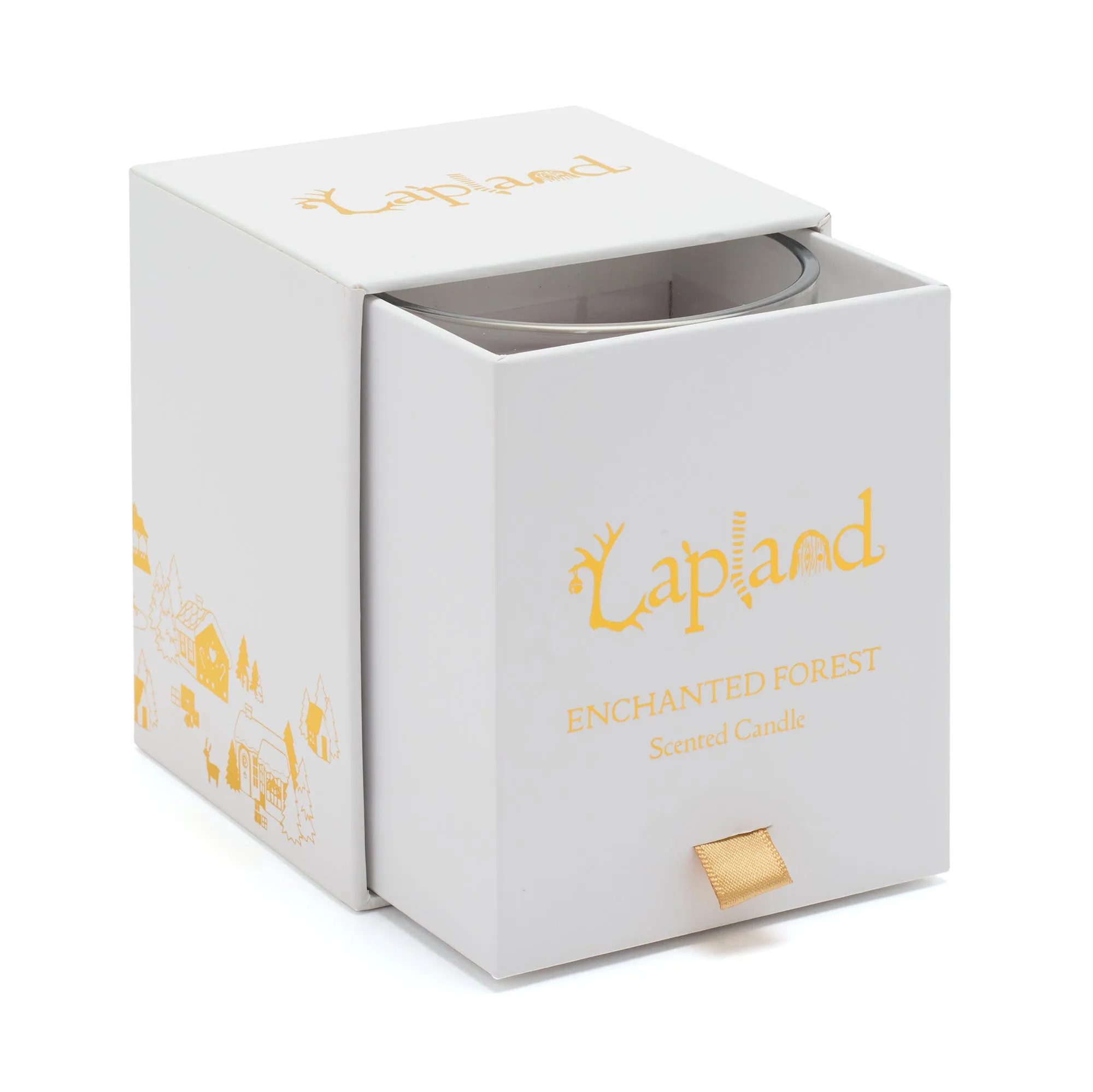 Lapland Map Candle (White and Gold)