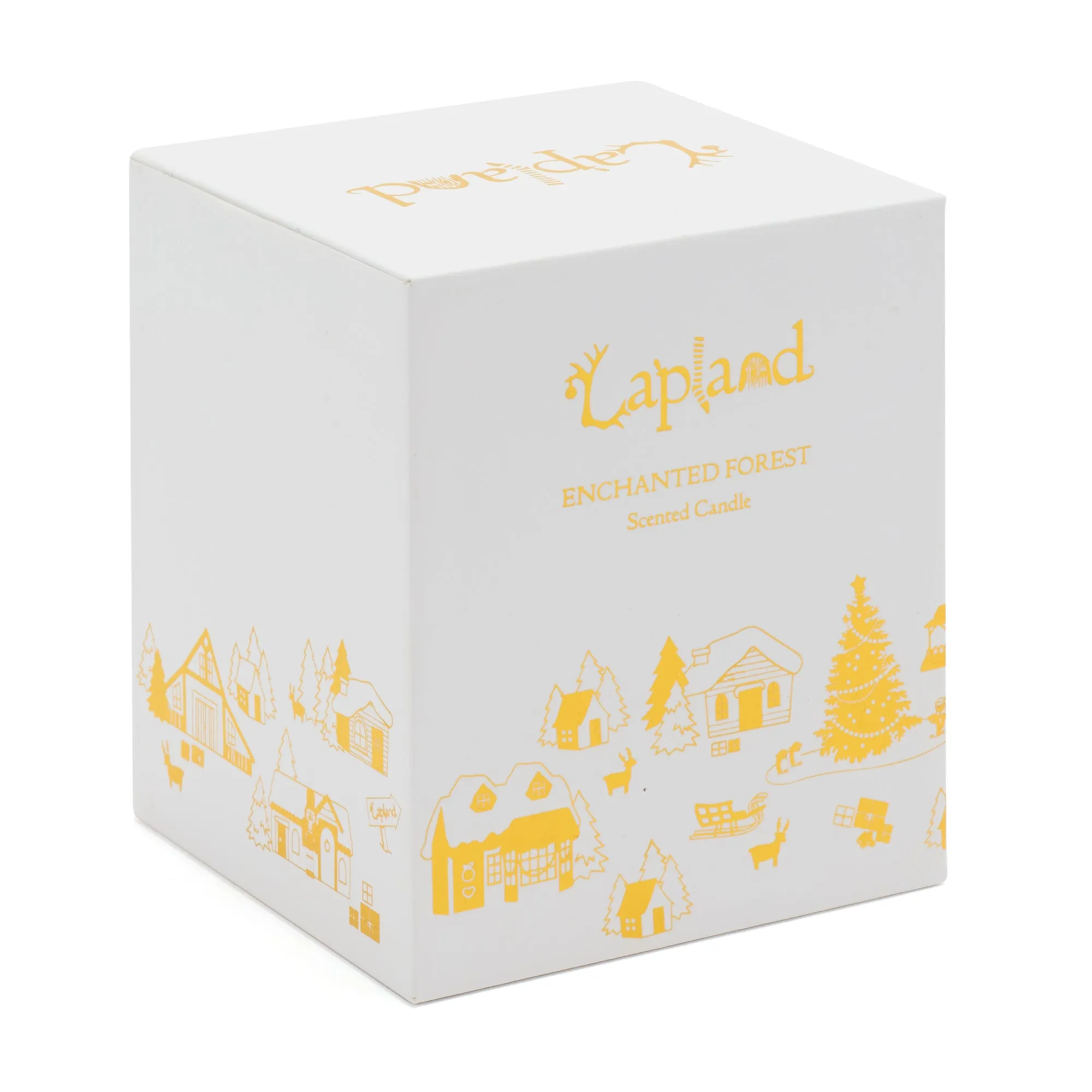 Lapland Map Candle (White and Gold)