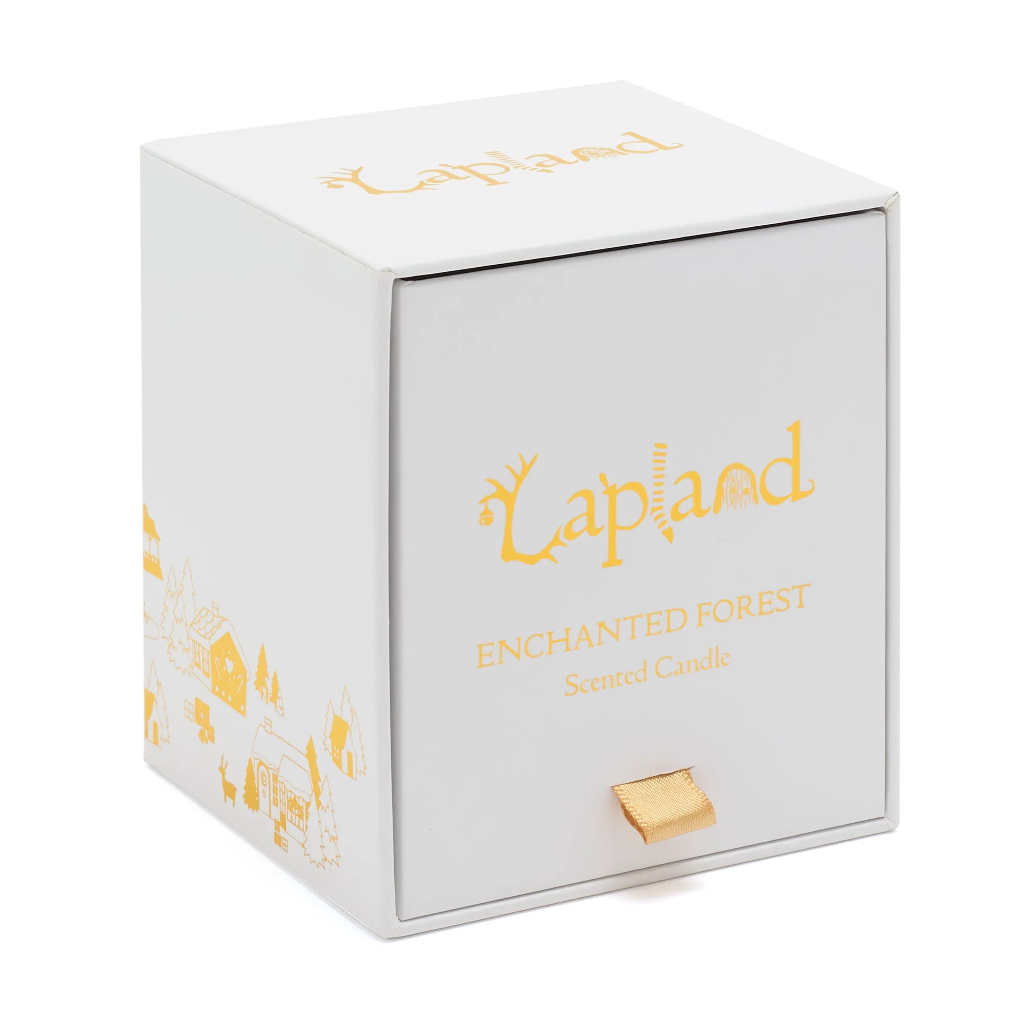 Lapland Map Candle (White and Gold)