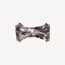 large bow elastic headband | spooky mid-century floral | lenzing modal