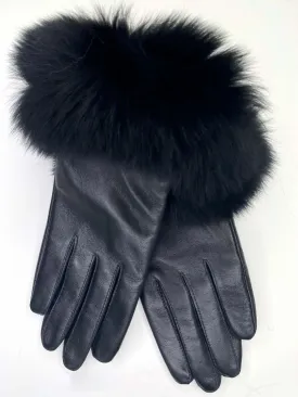 Leather Glove with Fur