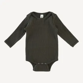 long sleeve lap neck bodysuit | beluga | classic rib