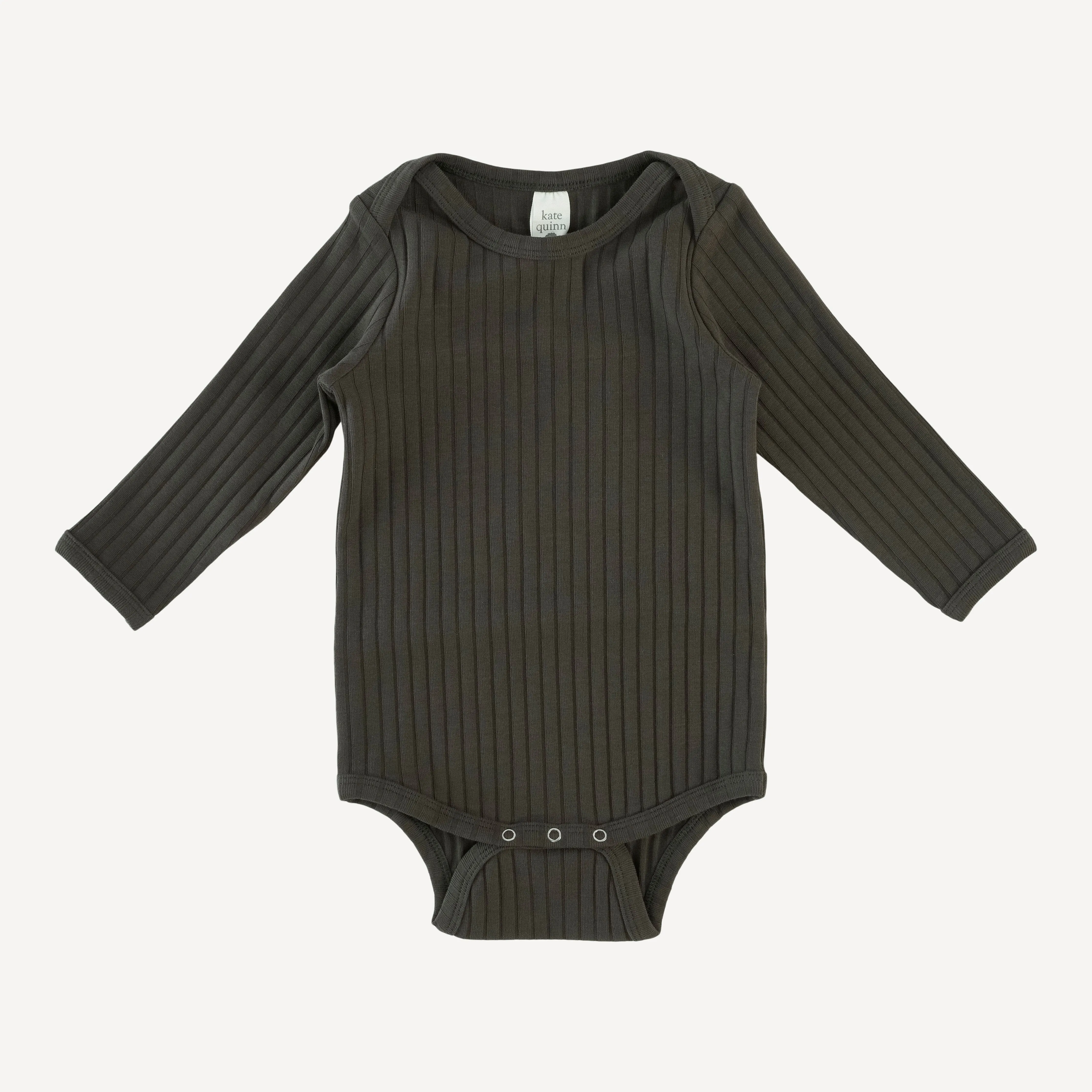 long sleeve lap neck bodysuit | beluga | classic rib