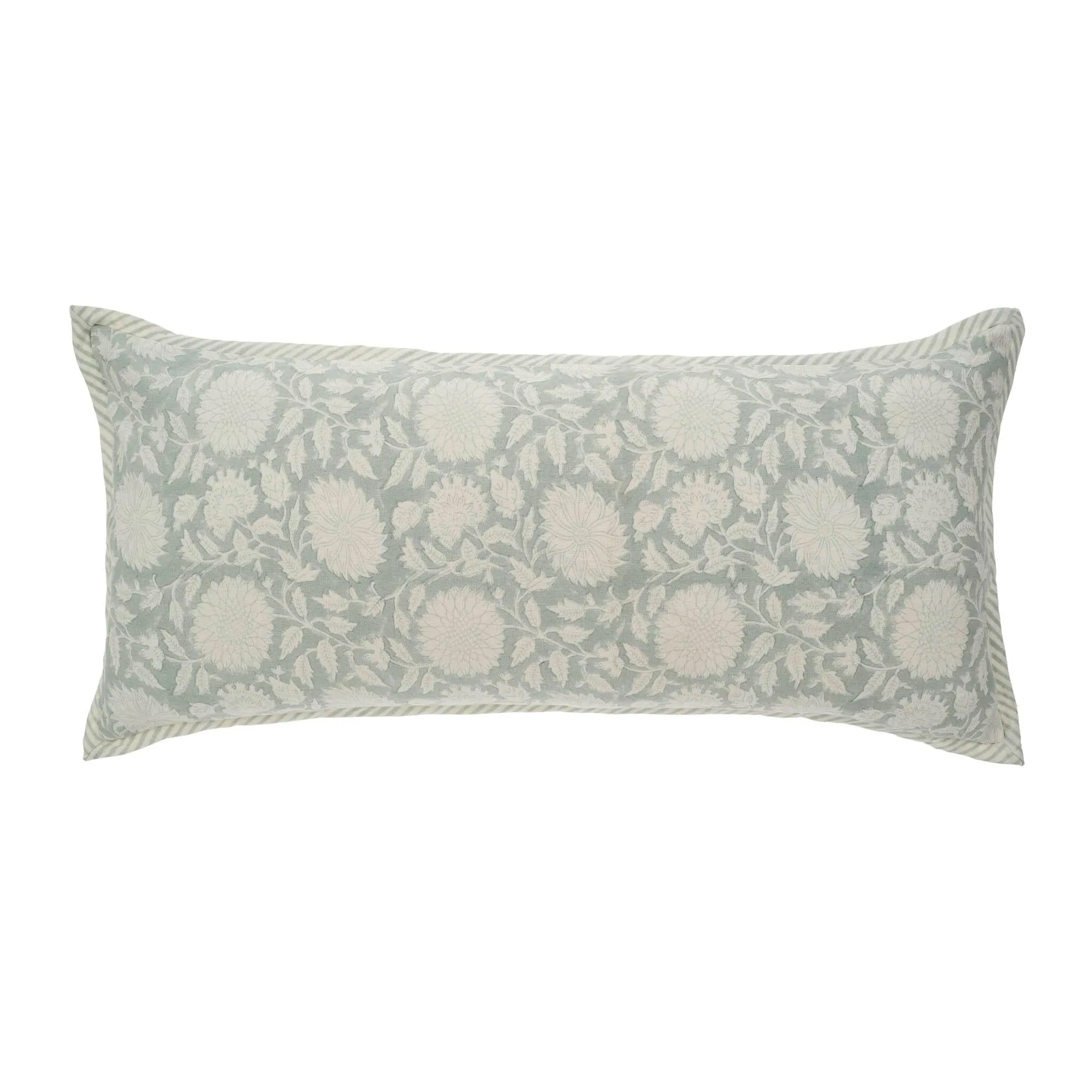 Lumbar Mist Maeve Block Print Pillow