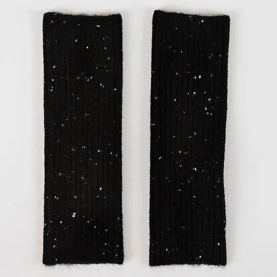 Lyla & Luxe Fingerless Gloves| Black Fleck