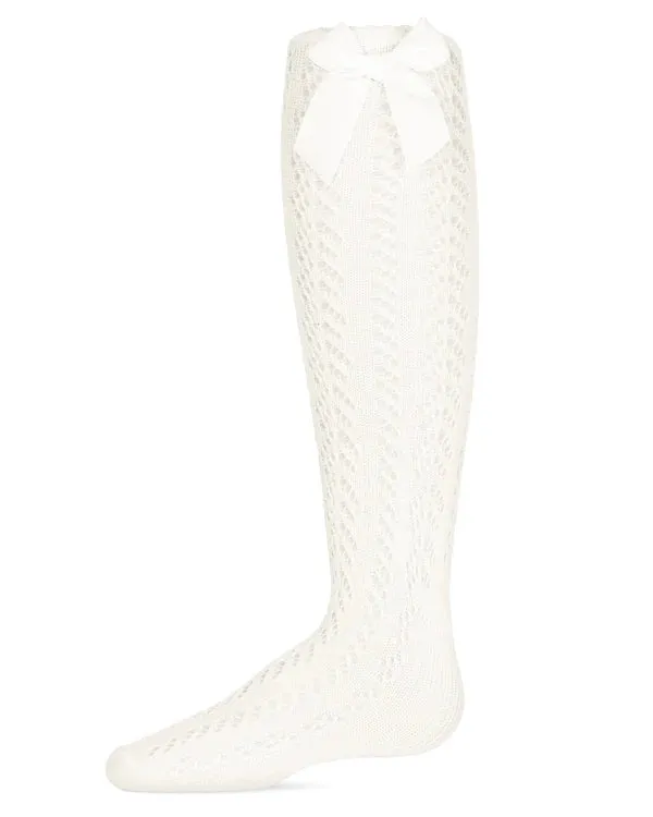 MeMoi Crochet Bow Knee High