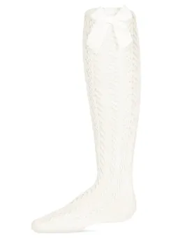 MeMoi Crochet Bow Knee High