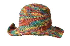 Multi-Color Hat, Rainbow Floppy Hat, Hemp/Cotton Blend, Beach Hat