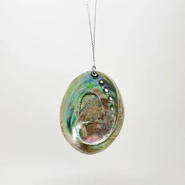 Natural Baby Paua Shell Christmas Ornament