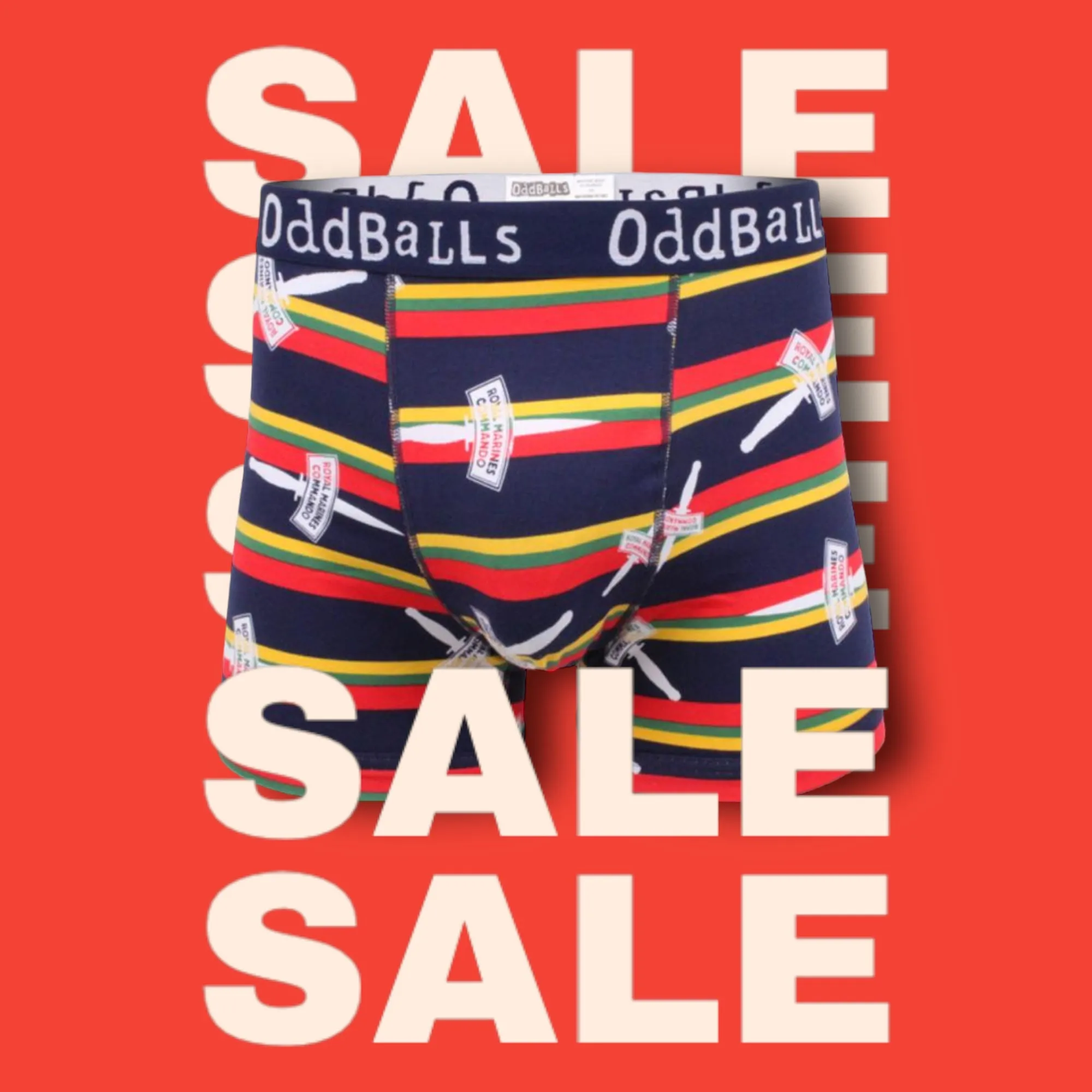 Oddballs Royal Marines Mens Boxers - CORPS COLOURS