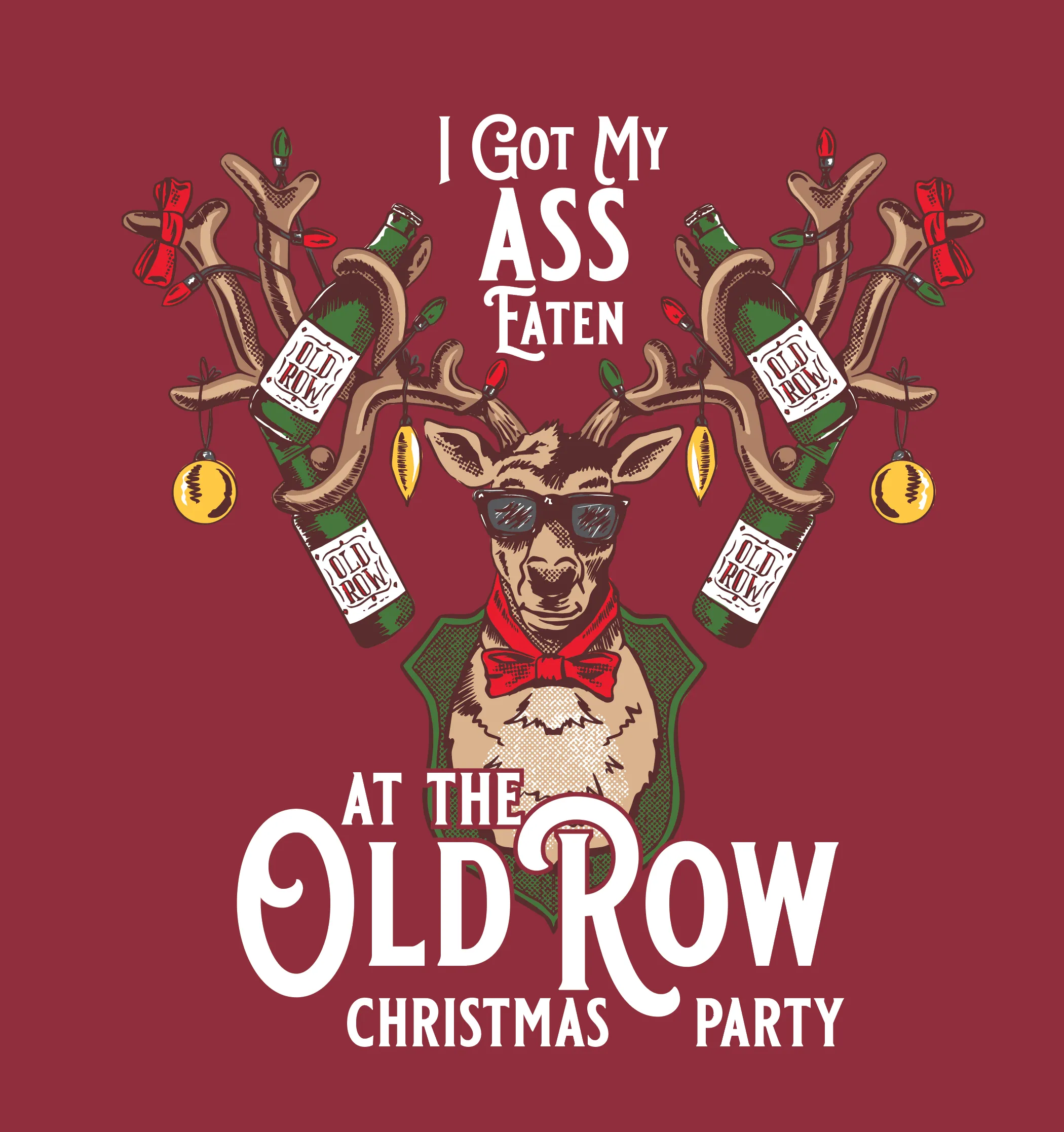 Old Row Christmas Party Long Sleeve Pocket Tee