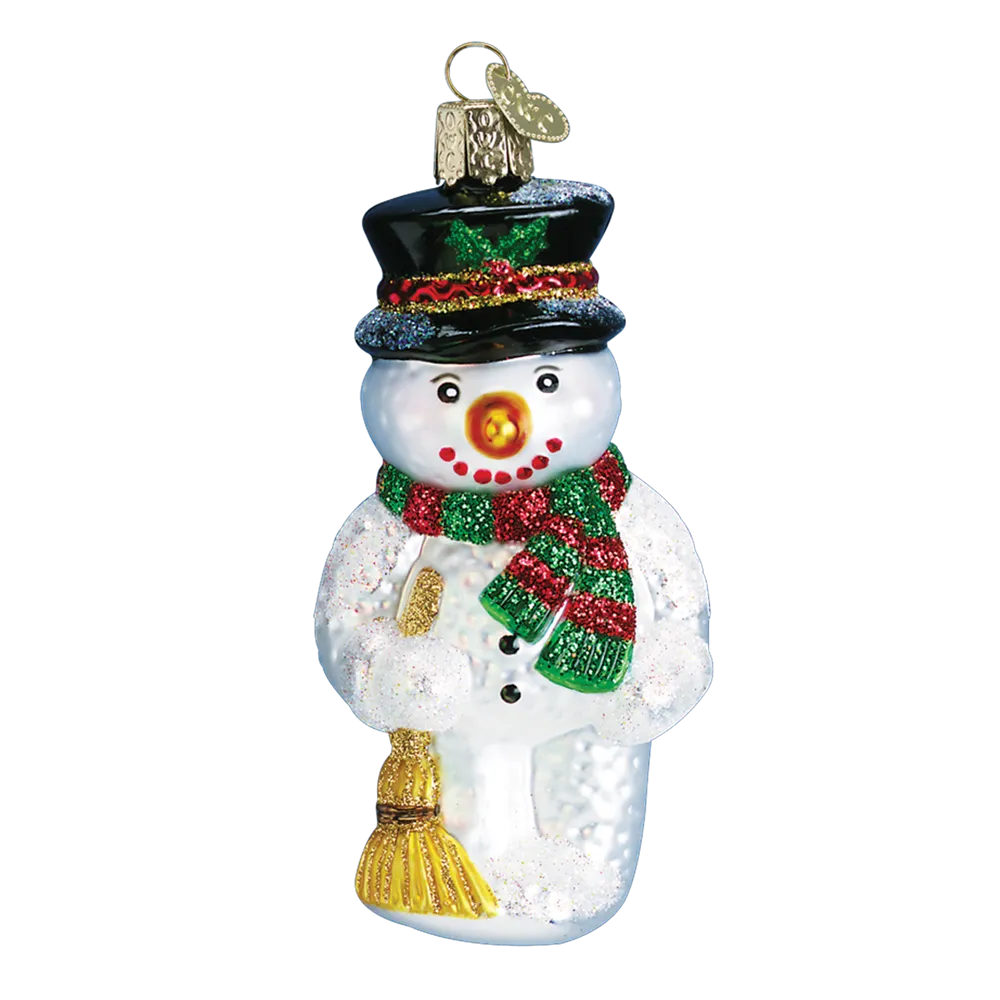 Old World Christmas Ornament - Snowman with Broom