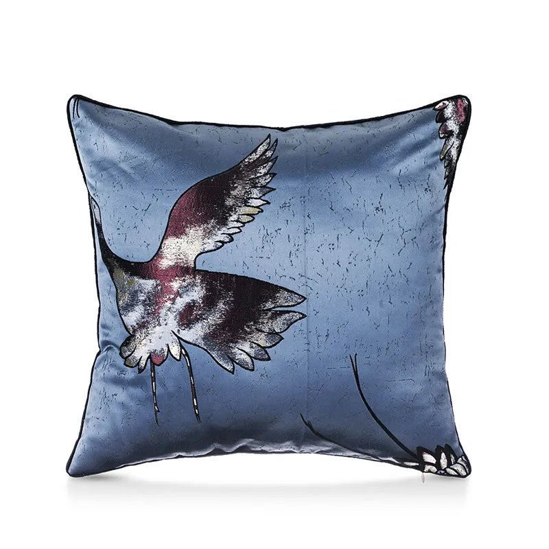 Oriental Birds Throw Cushion