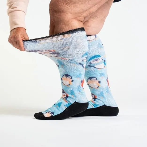 Penguin Parade Non-Binding Diabetic Socks