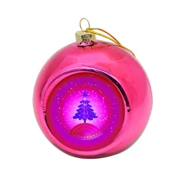 Personalised Pink Christmas Bauble