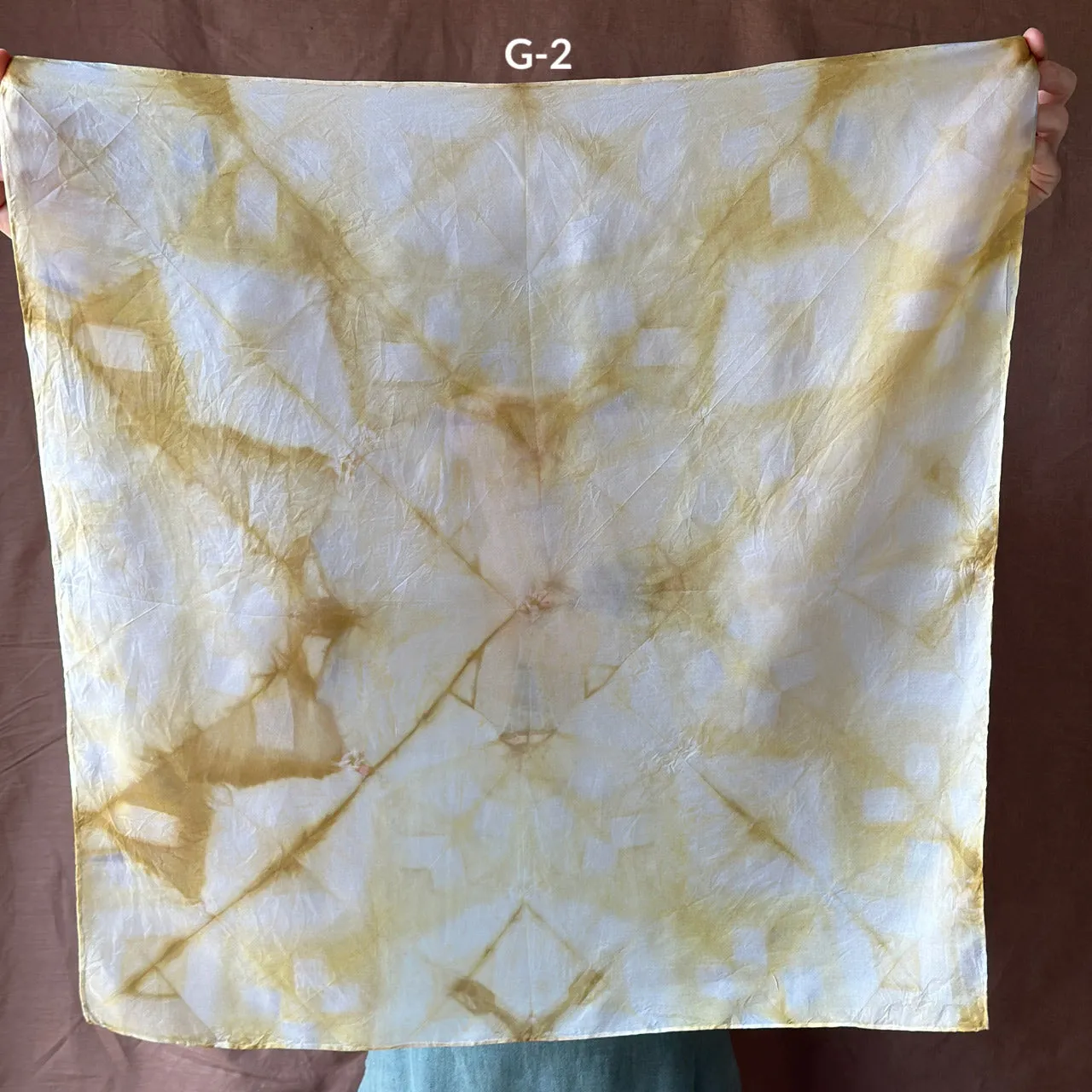 Plant Dyed Silk Bandana Scarves (66x66cm)