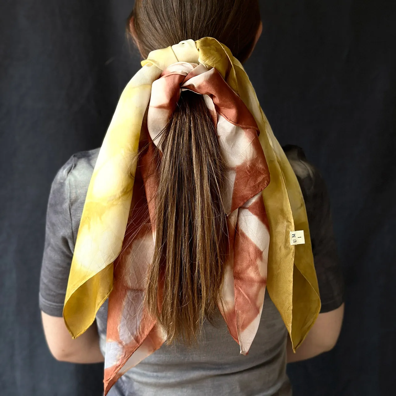 Plant Dyed Silk Bandana Scarves (66x66cm)