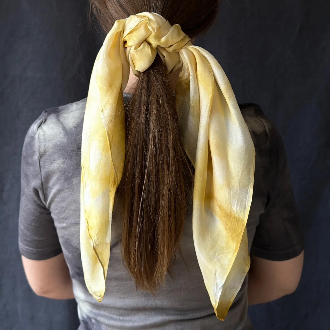 Plant Dyed Silk Bandana Scarves (66x66cm)