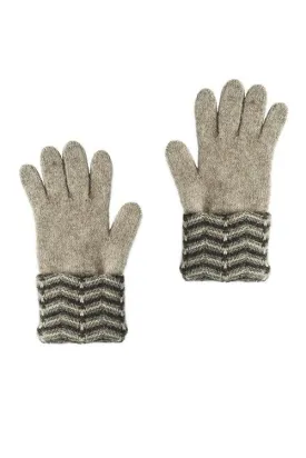 Possum Merino Multi Tone Cuff Gloves