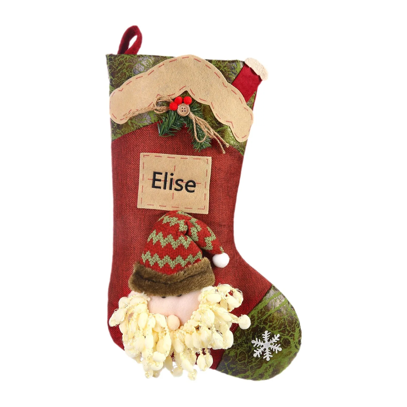 "Warm up the Holidays with Custom Name Elk Snowman Christmas Socks!"