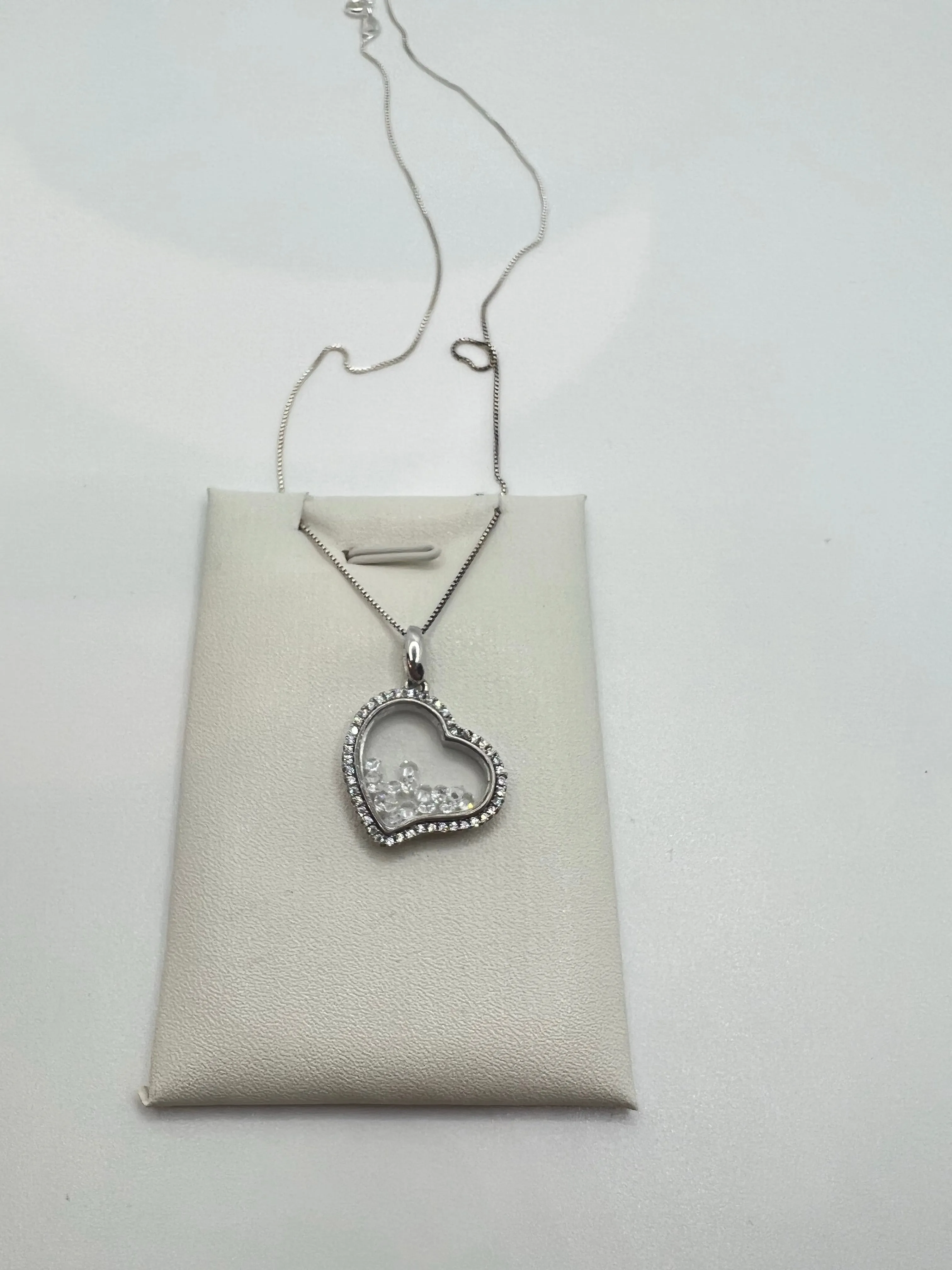 Real silver heart necklace