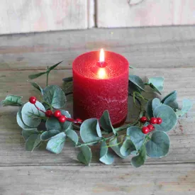 Red Berry & Eucalyptus Candle Ring