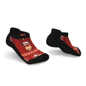 Red Rudolph Diabetic Ankle Socks