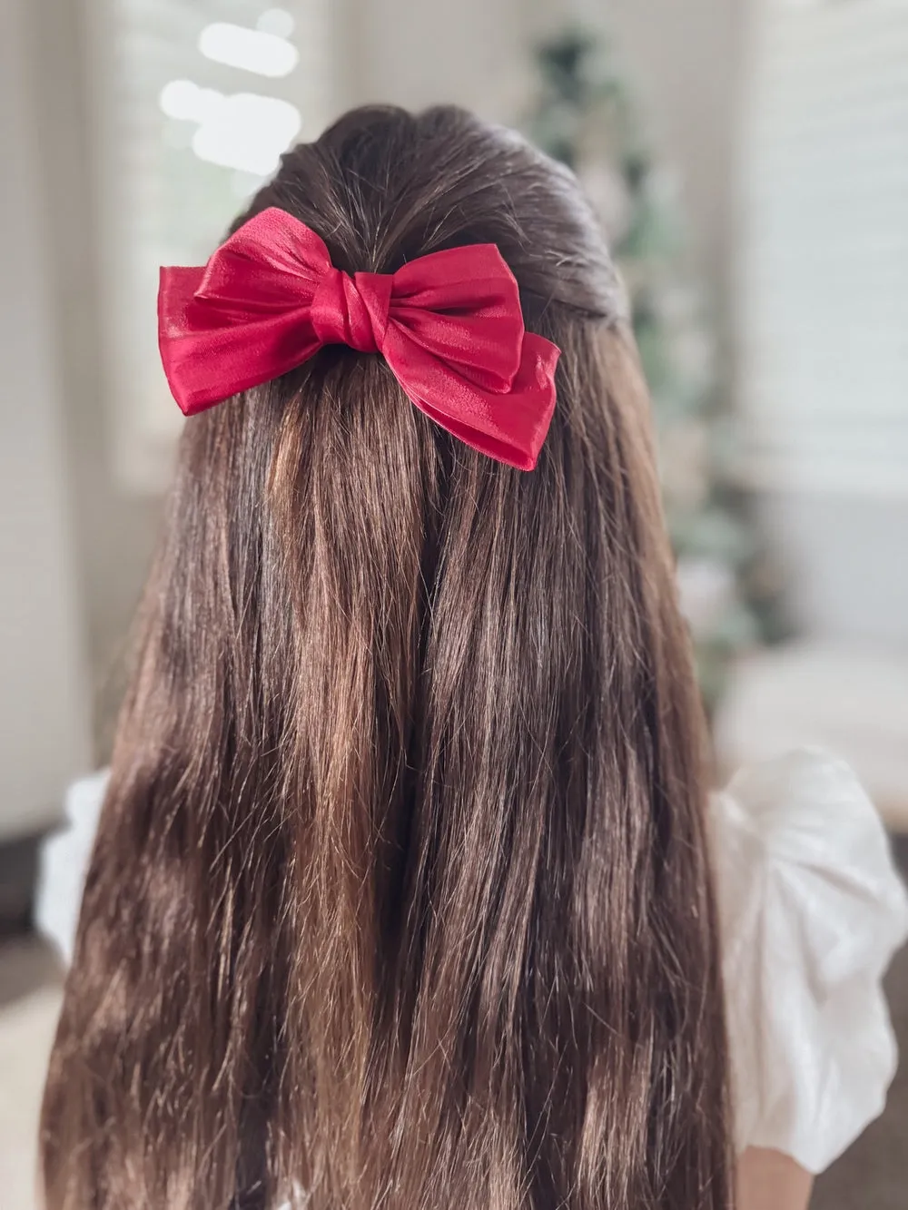 Red Satin Christmas Bow