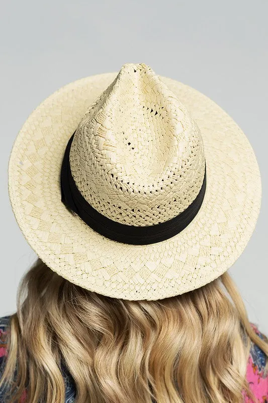 Ribbon Band Straw Panama Hat