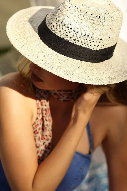 Ribbon Band Straw Panama Hat