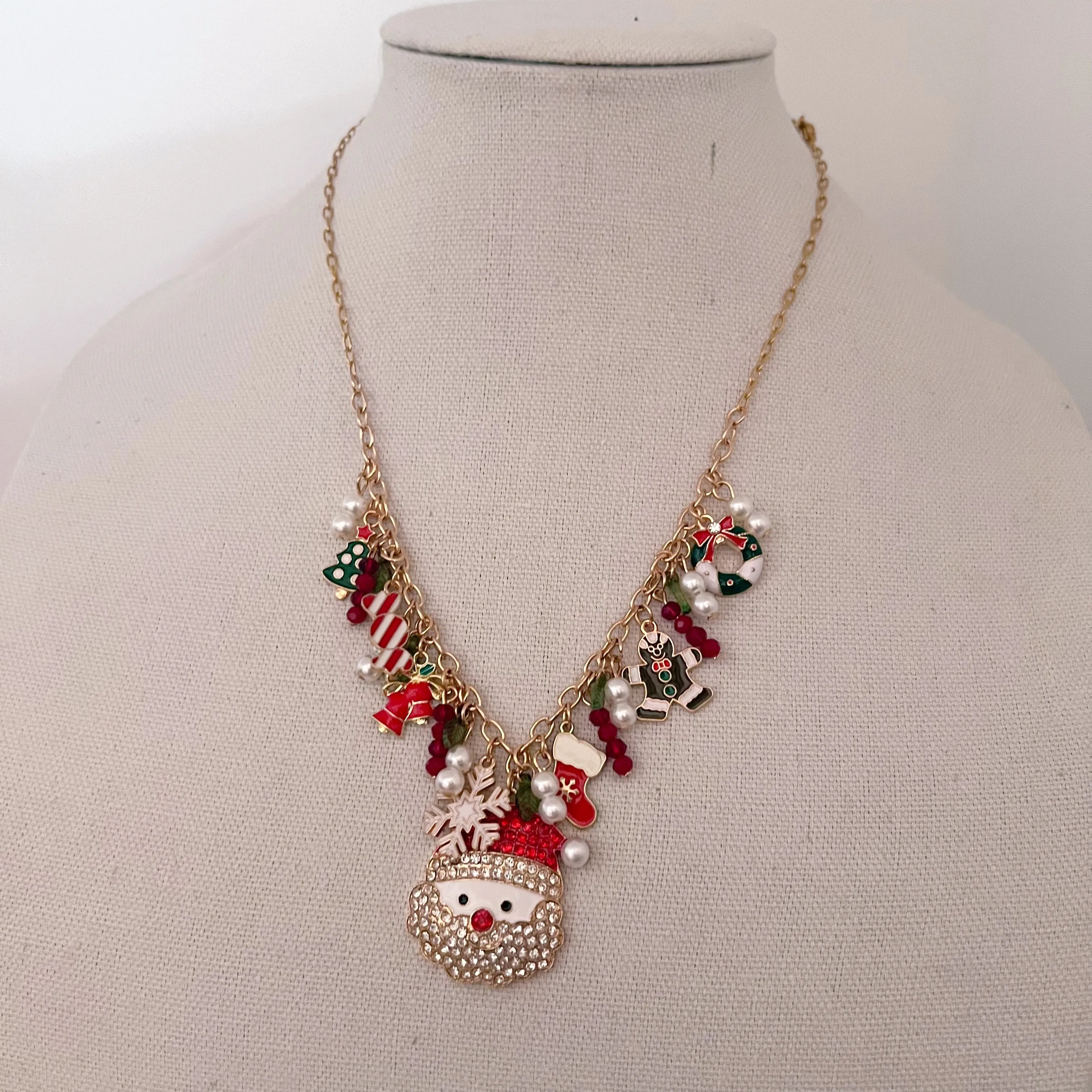 Santa Christmas Party Necklace