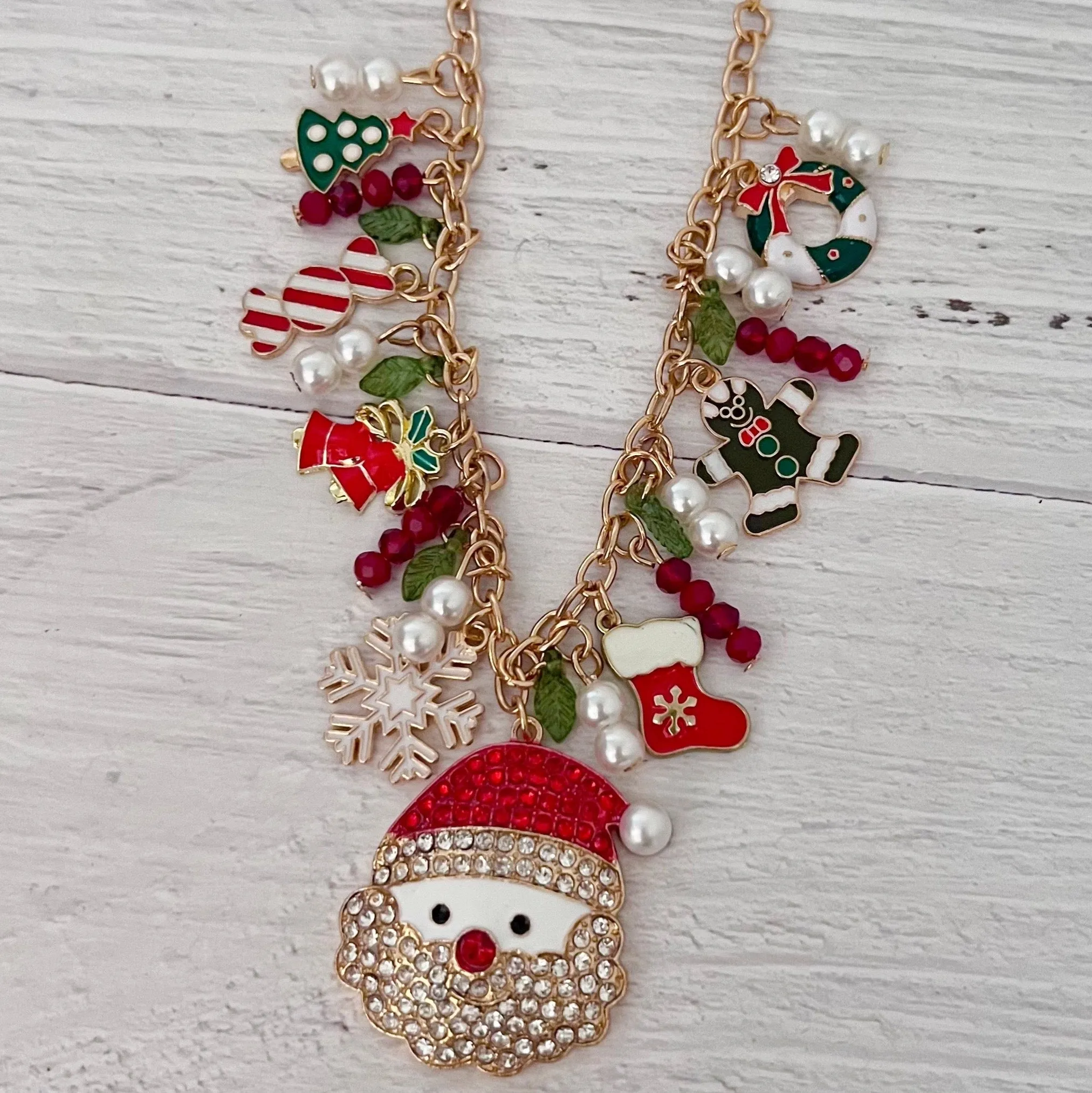 Santa Christmas Party Necklace