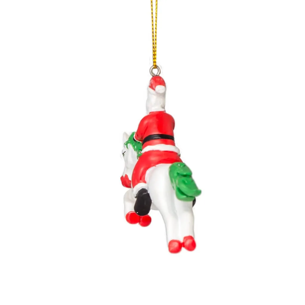 Santa Unicorn Christmas Tree Ornament Decoration